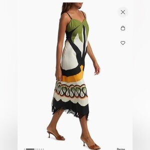 Farm Rio- Coconut Tree Flow Cutwork Midi Dresss